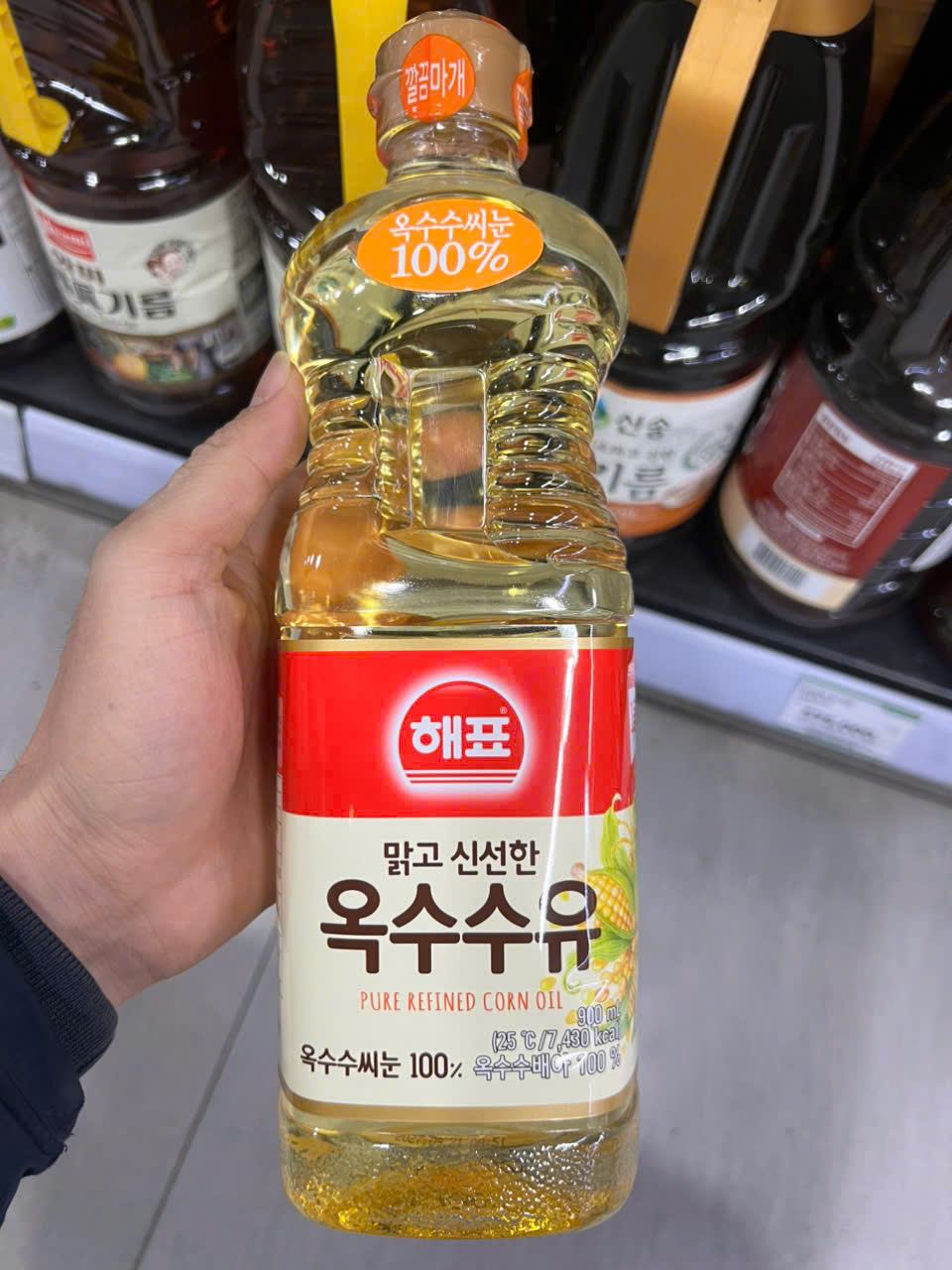 Korean Corn Oil (Corn Oil) 900ml Bottle - 옥수수유
