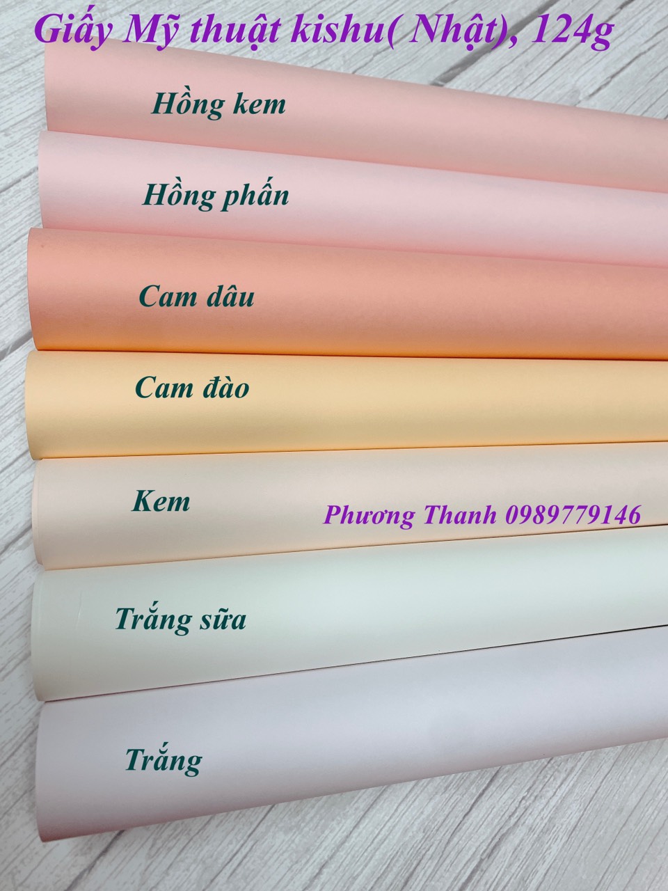Giấy mỹ thuật tone hồng kem, đl 124g, khổ 55x79cm