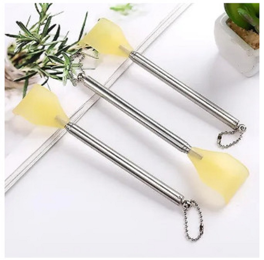 Cây gãi lưng Inox có thể gấp gọn dài 42 cm - Cây gãi lưng inox đầu nhựa 42 cm