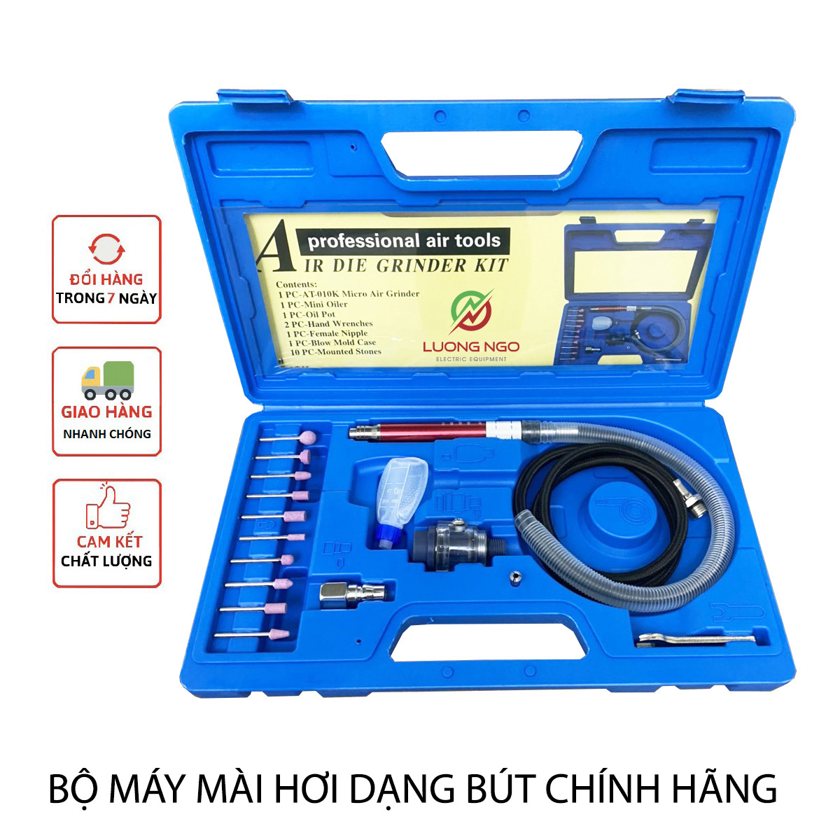 Bộ máy mài hơi cầm tay dạng bút at-010k 16pc - máy mài cầm tay dùng khí nén