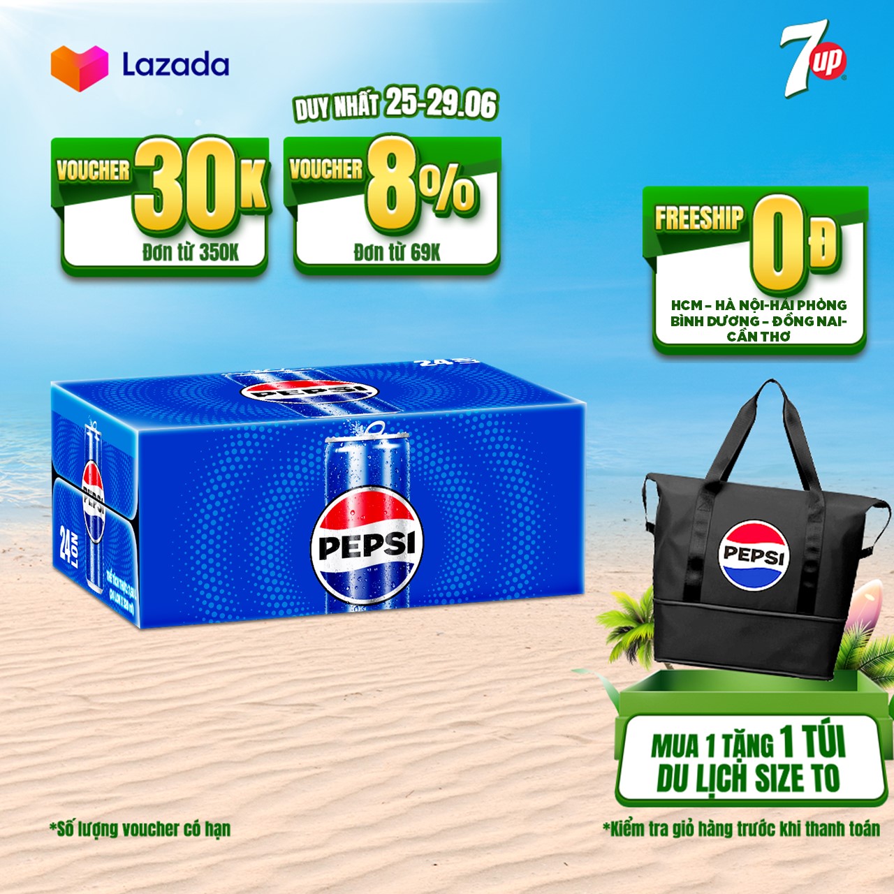 Thùng 24 Lon Nước Ngọt Có Gaz Pepsi (320ml/lon hoặc 350ml/lon)