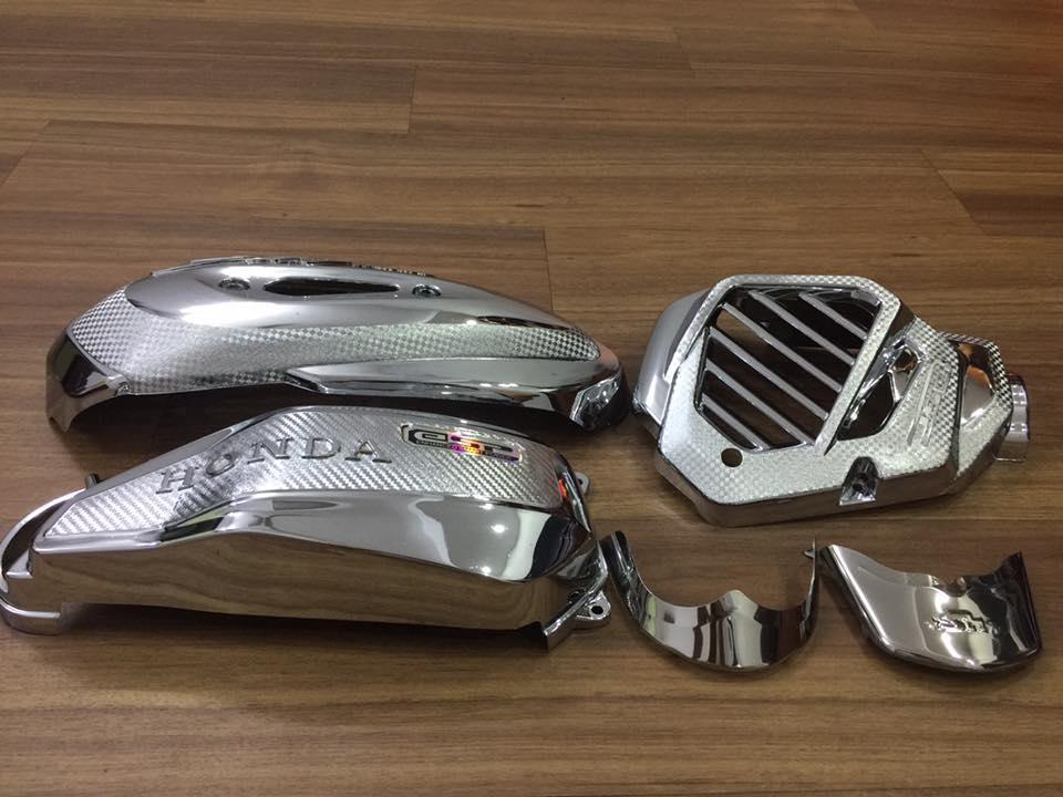 [HCM]Combo 5 món Bát bô Bô e Quạt Gió mỏ & đuôi mạ crom xe Sh Mode (2014-2019)