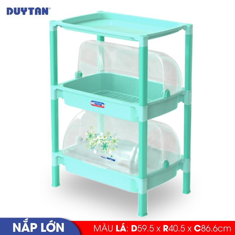 Kệ nắp lớn nhựa DUY TÂN 2 ngăn (59.5 x 40.5 x 88.6 cm) - 04113 - Giao màu ngẫu nhiên