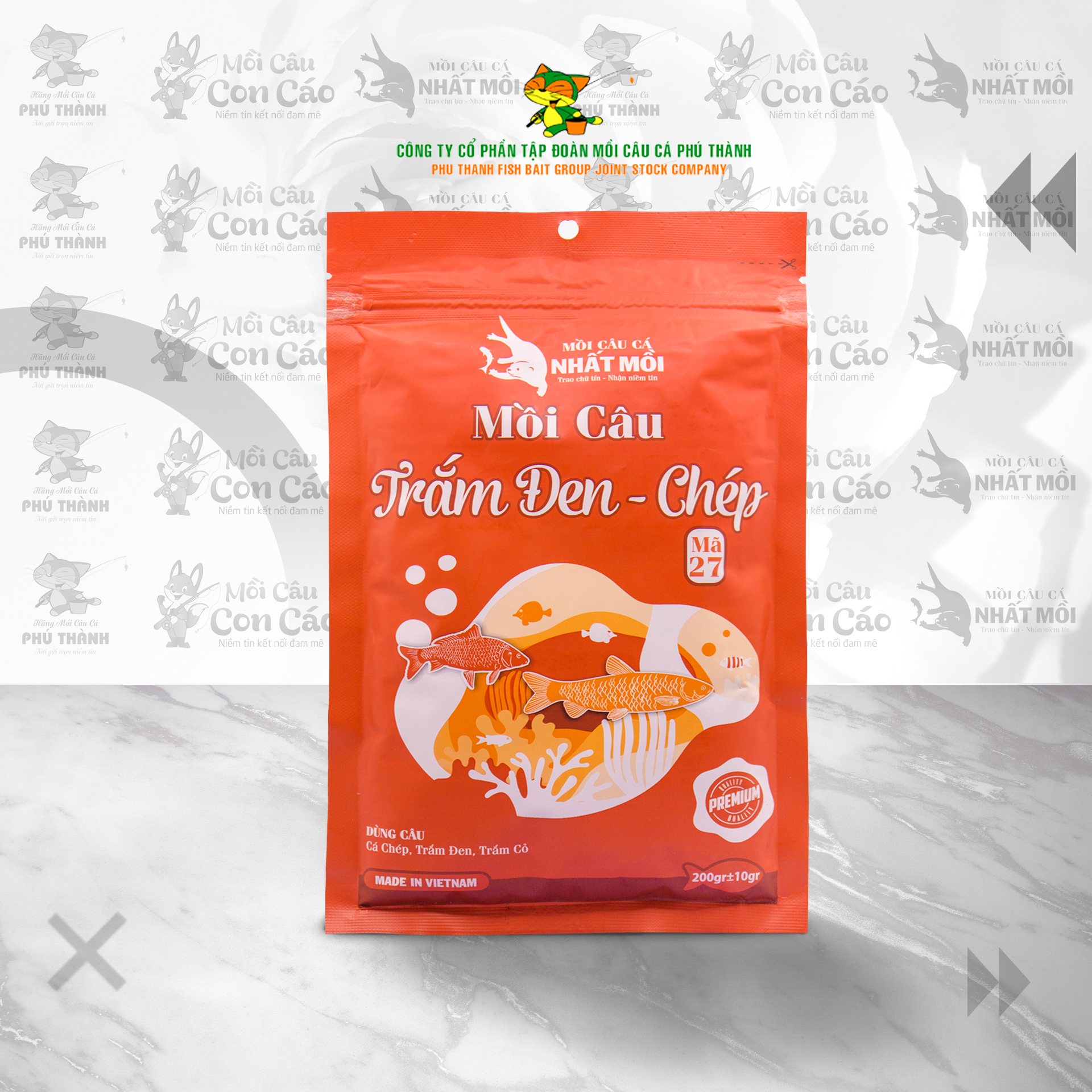 Mồi câu mã 27, mồi câu cá chép, cá trắm Nhất Mồi chính hãng Phú Thành 200g - Phù hợp sông hồ, đập tự nhiên và hồ dịch vụ