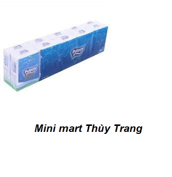1 lốc gồm 10 gói nhỏ khăn giấy bỏ túi 3 lớp Pulppy