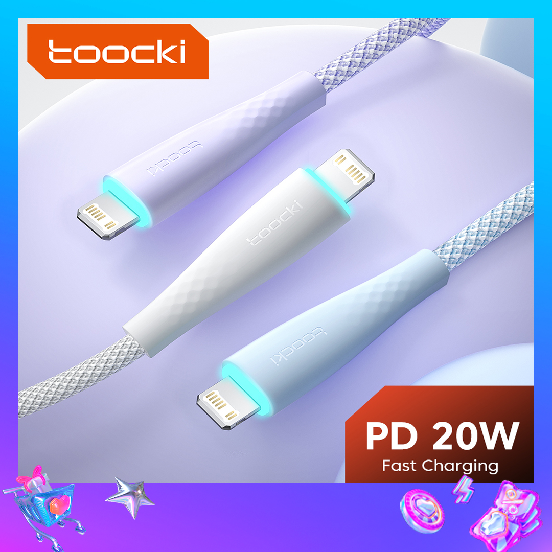 Toocki cáp usb c pd 20w cho iphone 14 13 12 11 pro max 8 7 plus cáp dữ liệu sạc điện thoại nhanh pd cho ipad cáp iphone