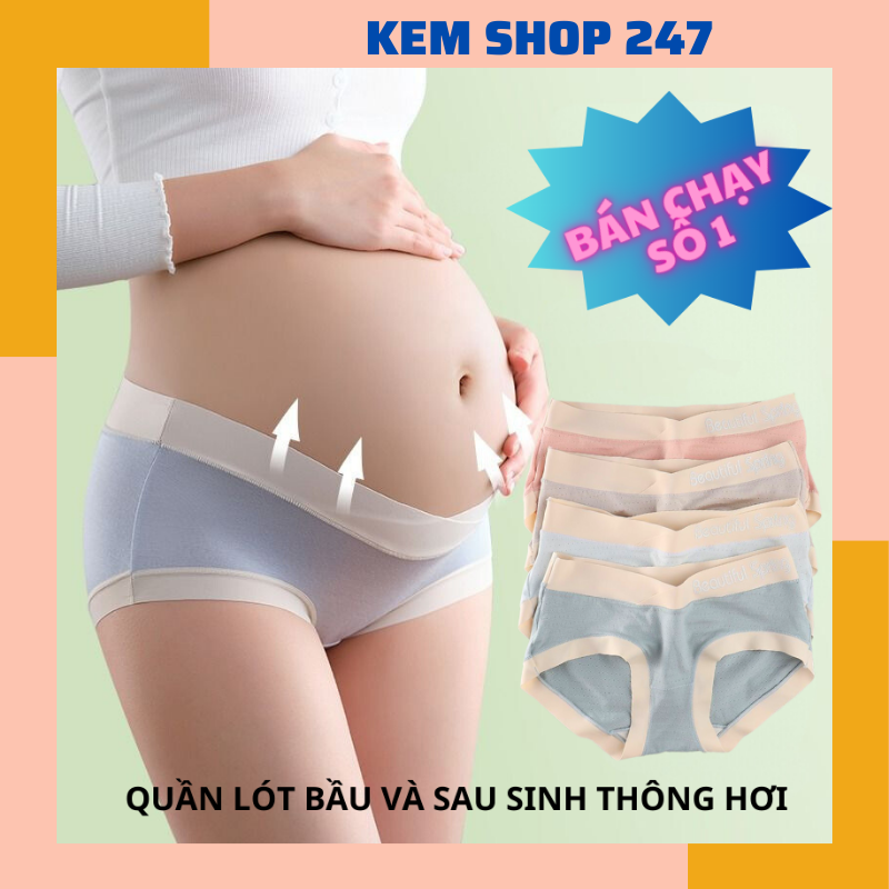 Combo 5 quần lót bầu spring cạp chéo cotton thông hơi kèm túi zip đẹp xịn xò mặc thoải mái, dễ chịu