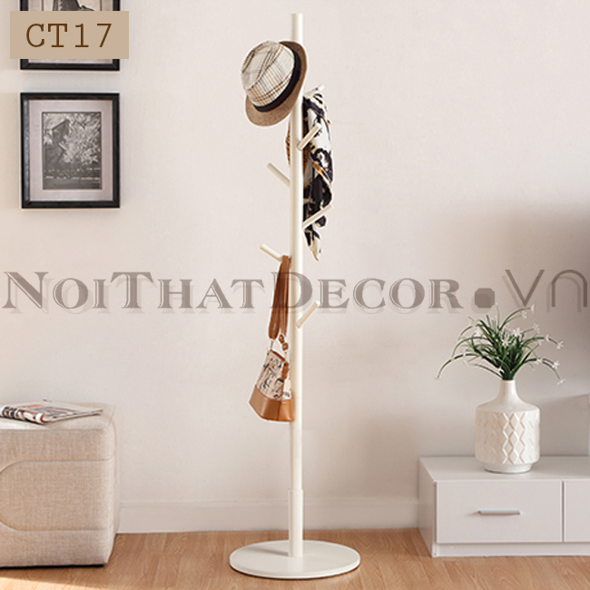 Cây treo quần áo gỗ móc treo quần áo gỗ tự nhiên phong cách Bắc Âu Scandinavian sang trọng cây treo móc treo đồ cho phòng ngủ, phòng khách, văn phòng, khách sạn