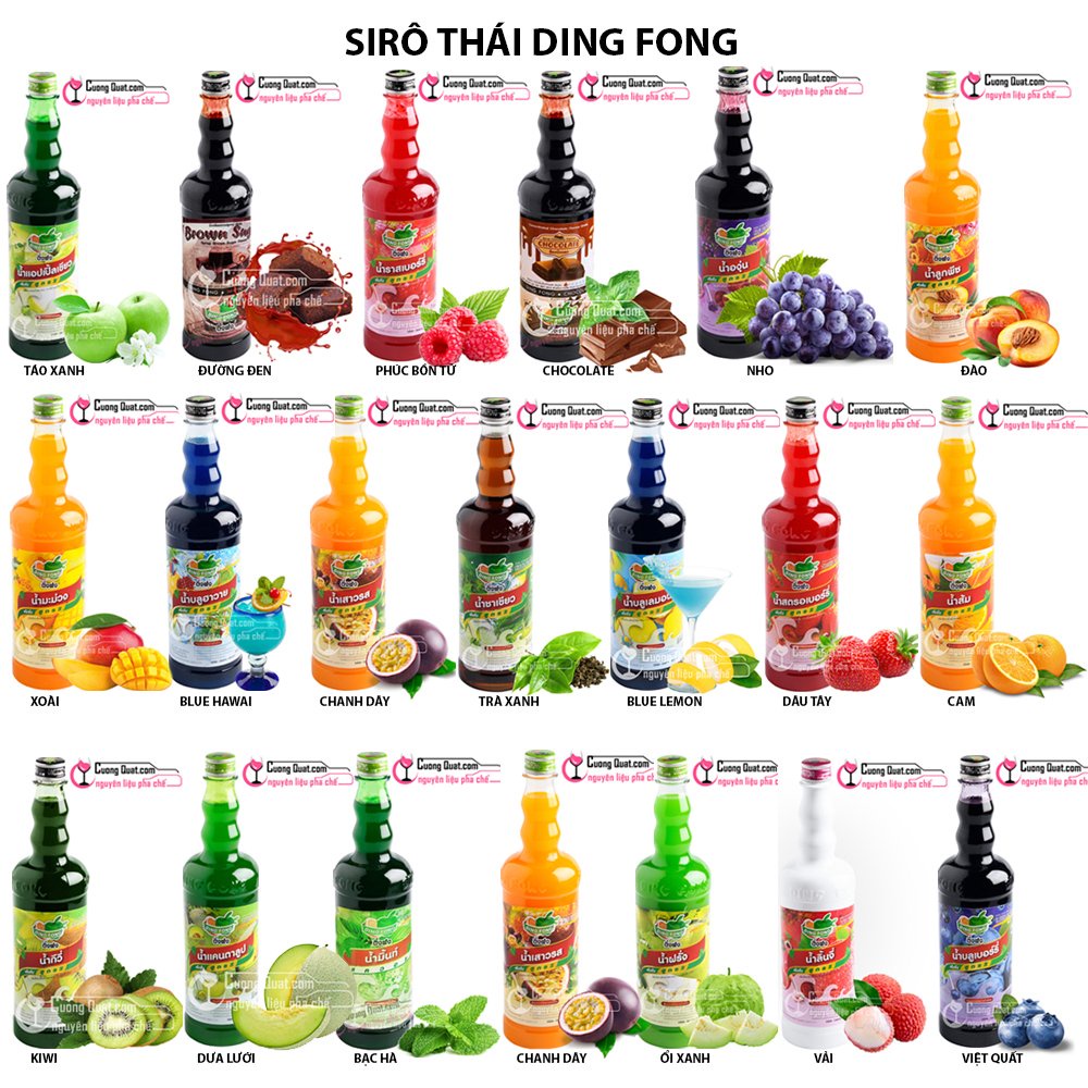 Siro dingfong chai 760ml đủ mùi