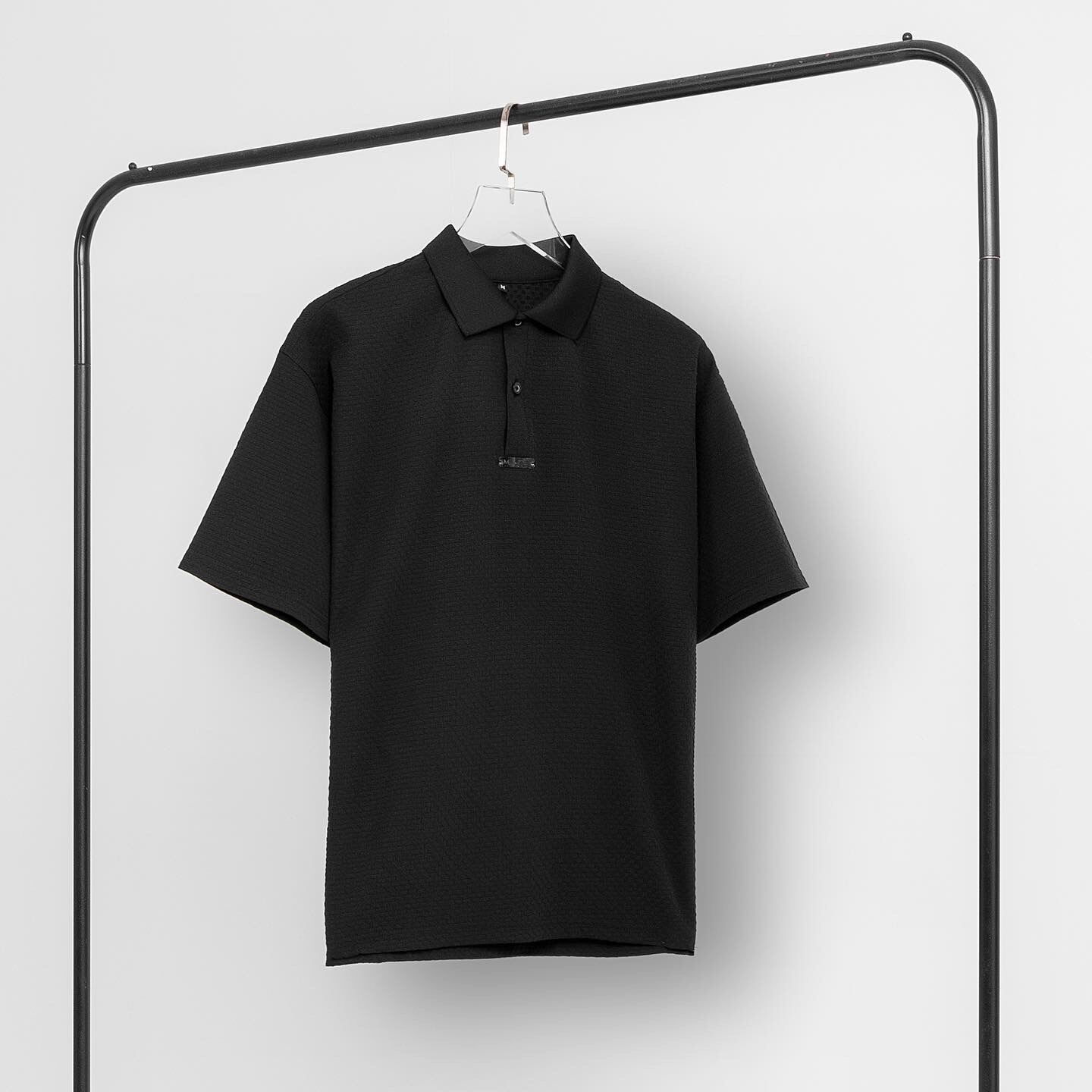 Mende - polo silken đen - áo polo unisex chính hãng