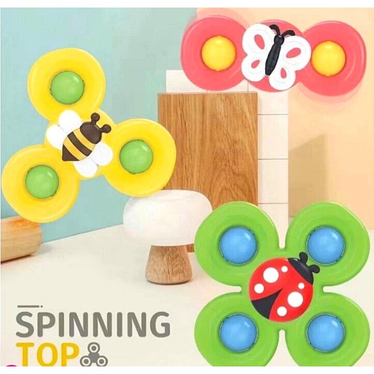 Set 3 đồ chơi con quay Spinner vui nhộn hít tường, tủ lạnh cho bé