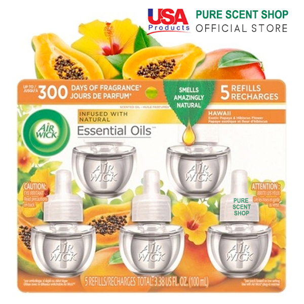 Tinh Dầu Thơm Phòng Cắm Điện Airwick Hawaii plugin refill 20ml x 5