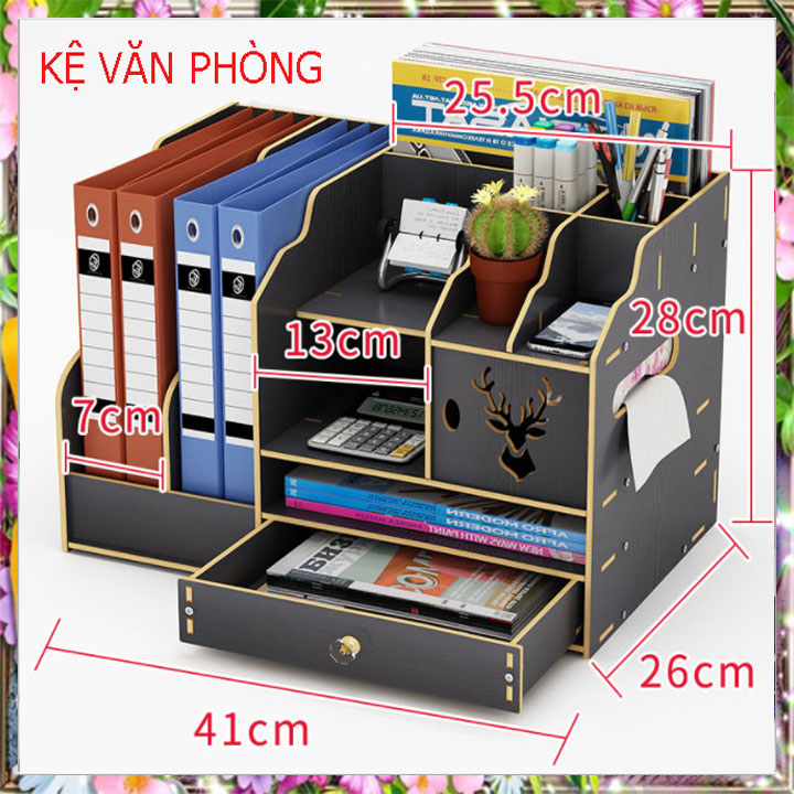 Kệ sách gỗ mini, giá để sách, kệ trang trí bàn làm việc mini, kệ sách để bàn làm việc lắp ghép đa năng, Kệ sách đa năng, Kệ đựng tài liệu văn phòng