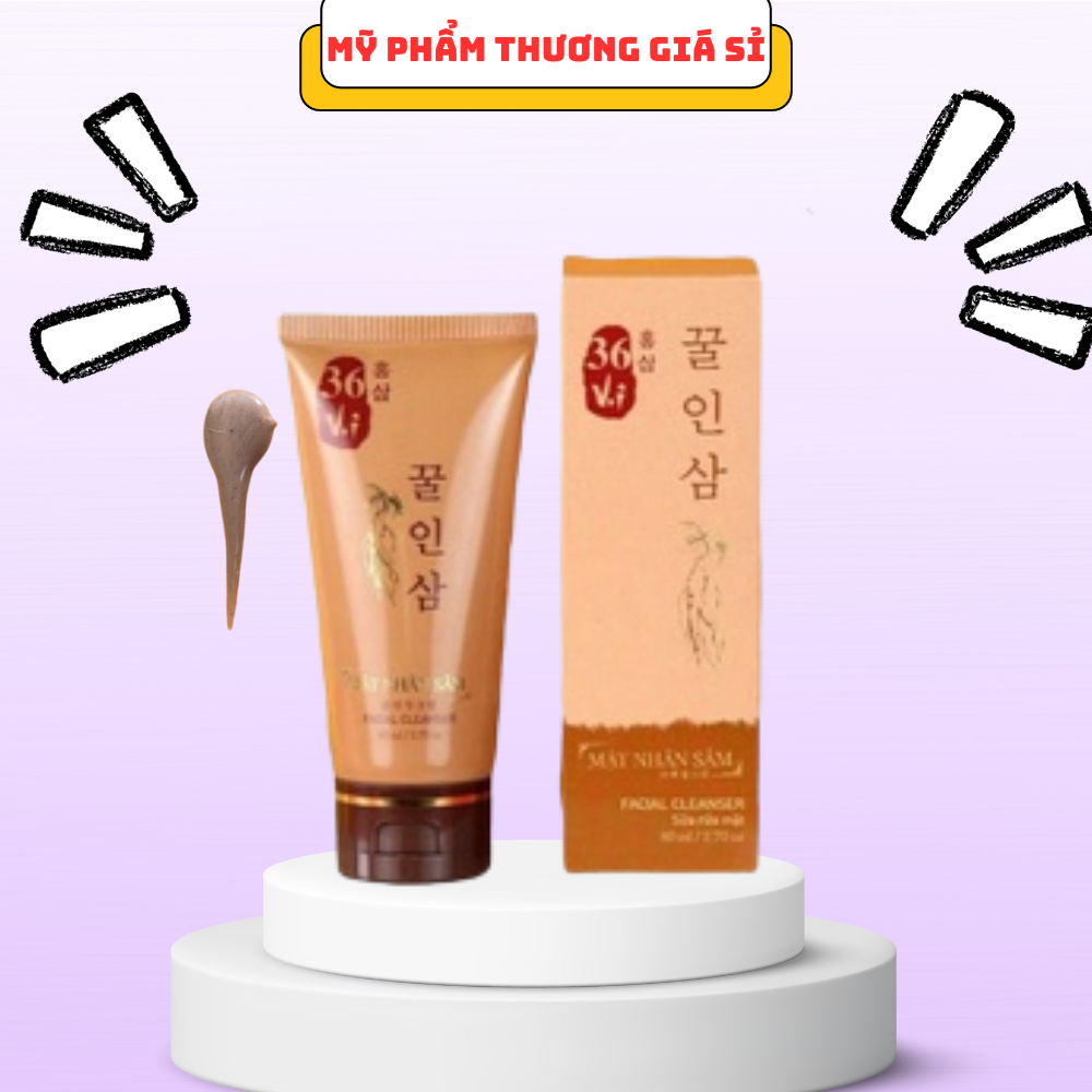 Sữa rửa mặt sâm đỏ 36 vị đông y 80ml chính hãng