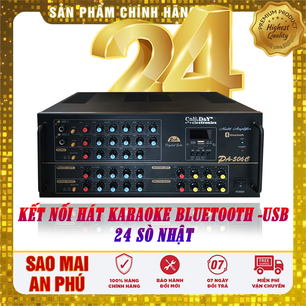 [Trả góp 0%]Amply 24 Sò Japan  Ampli Bluetooth Sân Khấu Karaoke Hội Thảo Gia Đình Cali.D&Y PA-506C đánh khỏe kết hợp tốt với nhiều thể loại loa