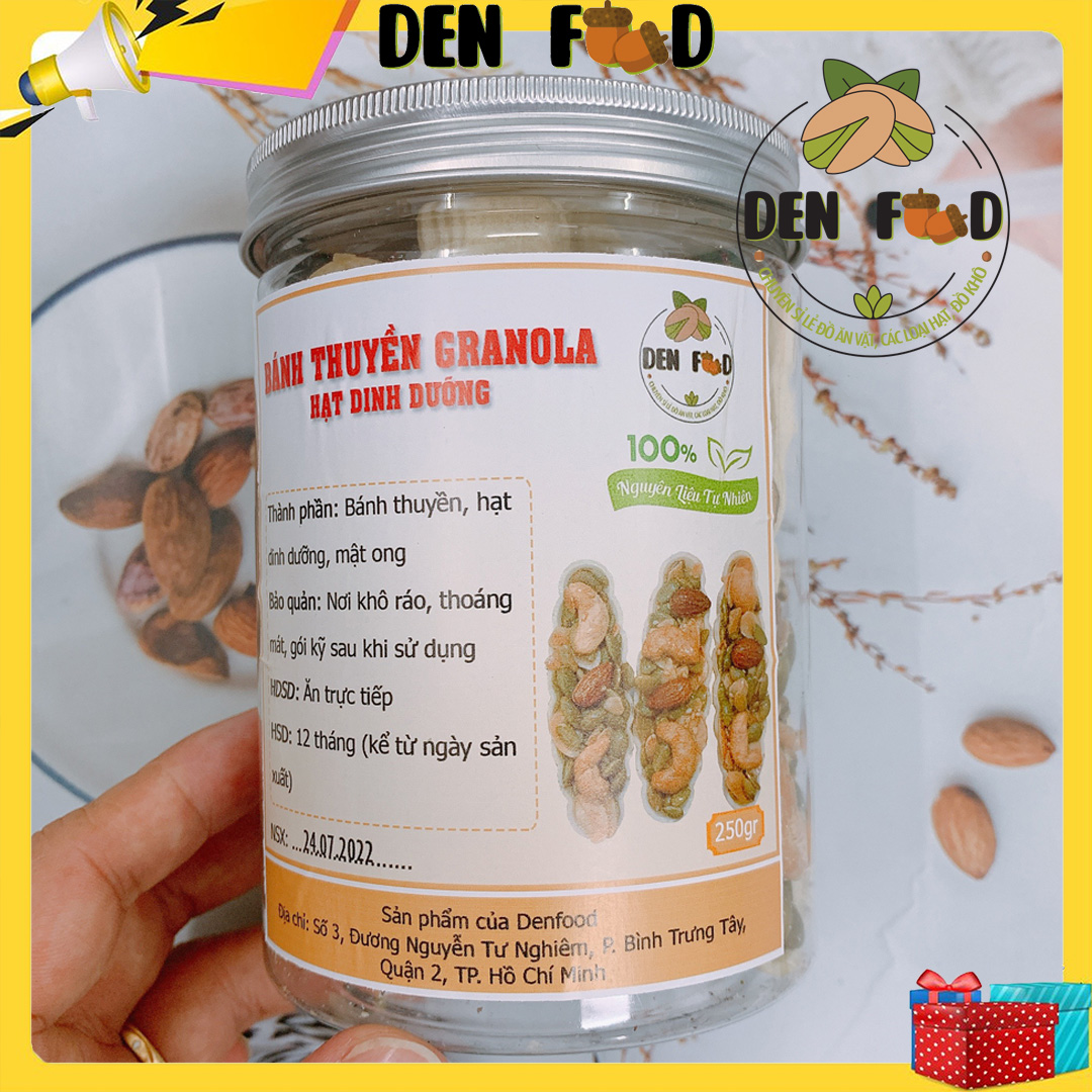 Bánh thuyền mix hạt dinh dưỡng - Granola thuyền - Hủ 250gr