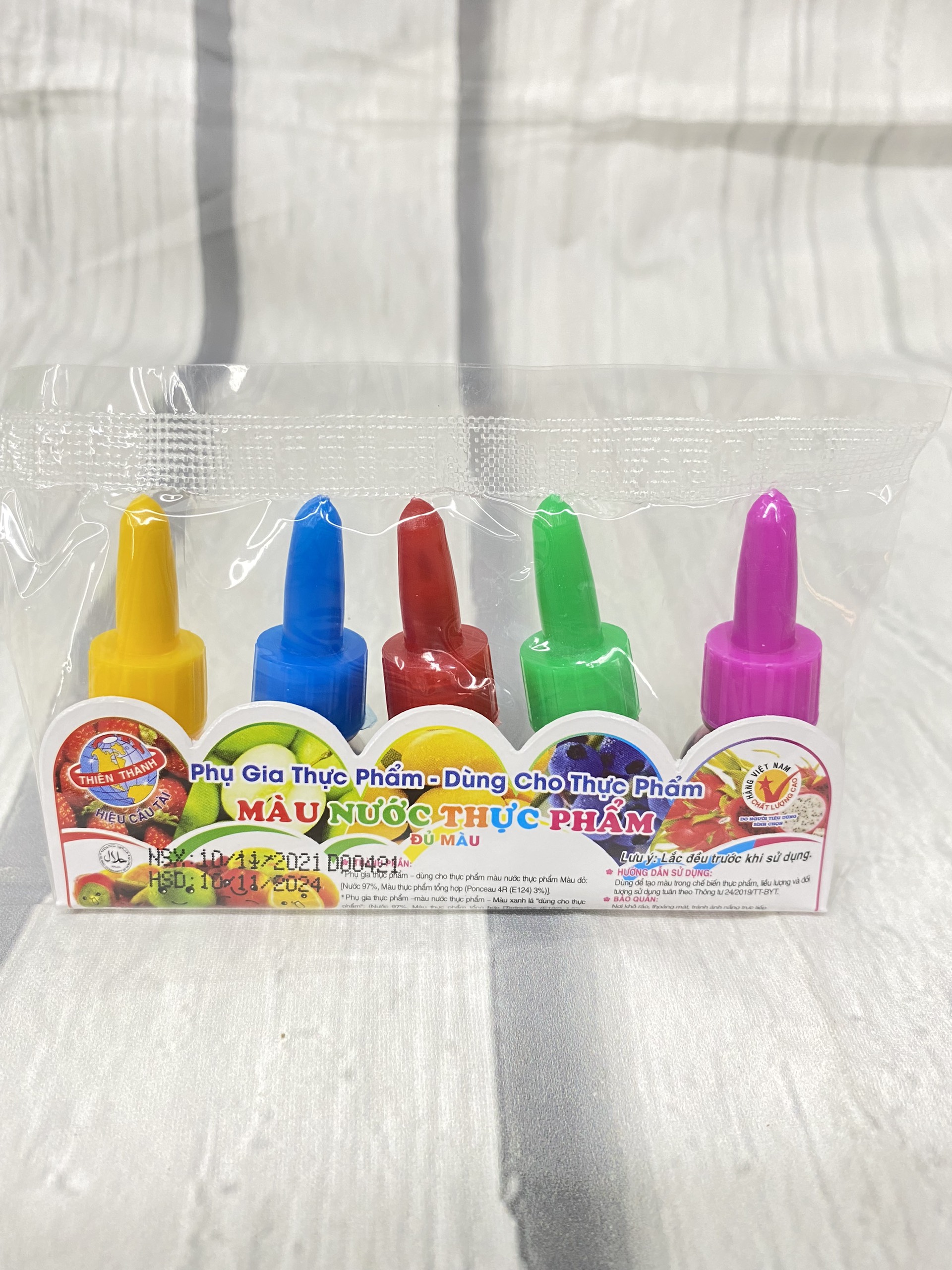 Set 5 màu thực phẩm chai 5ml