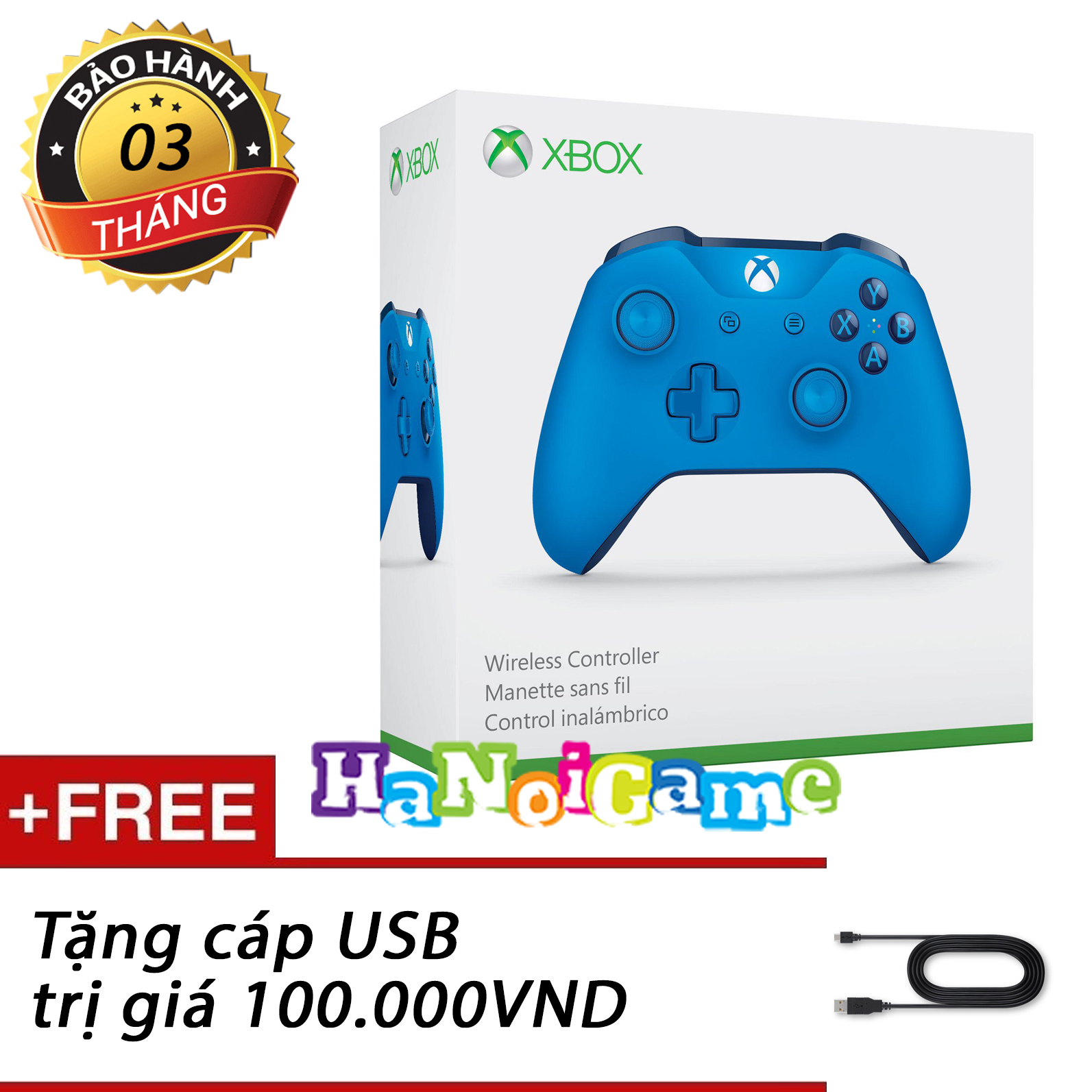 Tay cầm chơi game Xbox One S Blue