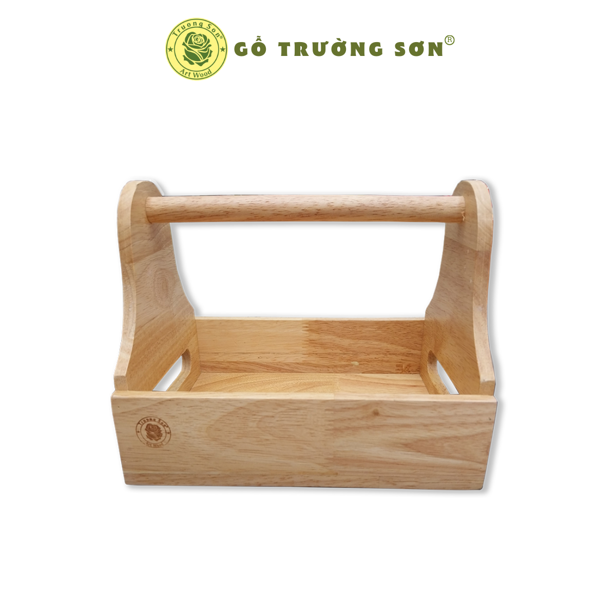 Khay Gỗ Cao Su Đựng Chai Lọ Gia Vị Trên Bàn Ăn - Đồ Gỗ Nhà Bếp Thương Hiệu Trường Sơn