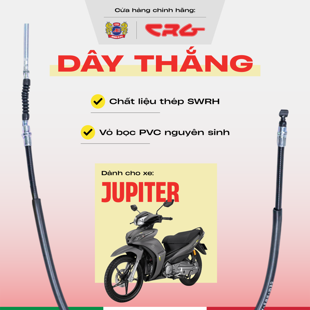Dây thắng thép chịu lực CRG chống mài mòn cho xe Jupiter