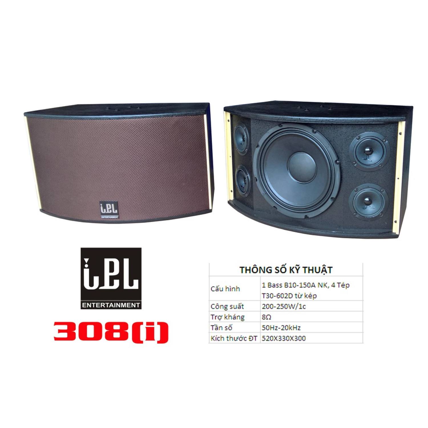 Loa karaoke bass 25 ipl 308 - 5 loa ipl: 1 bass 25p156c65, 4 tép 3 inh từ kép