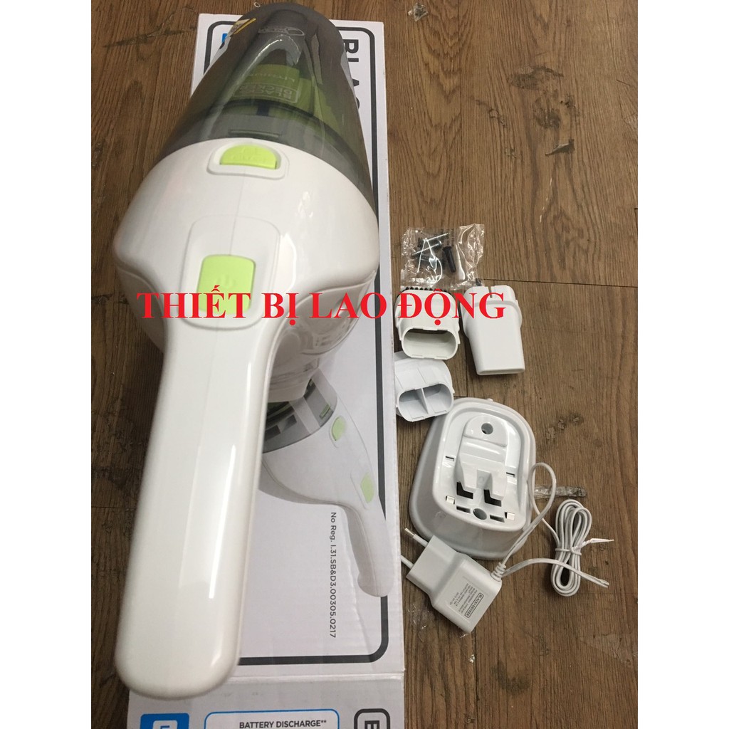7.2v máy hút bụi ướt+khô black+decker dùng pin li-ion cầm tay wd7201g-b1