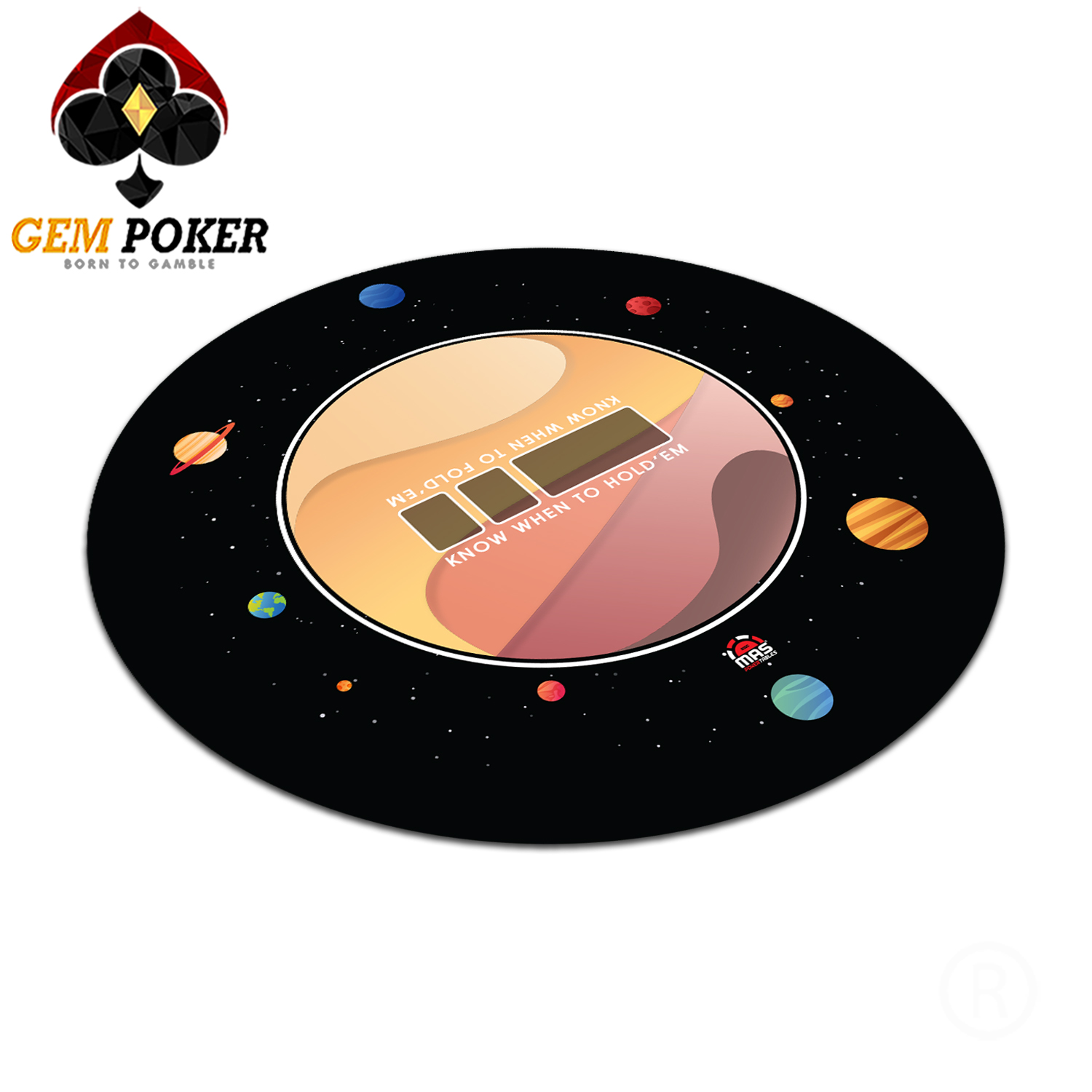 Thảm tròn poker texas gem galaxy cao cấp