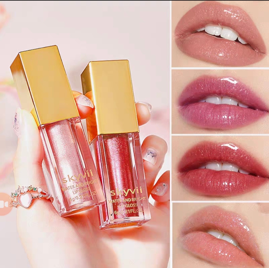 Son bóng nhũ ngọc trai ánh kim tuyến skyvii. Dưỡng môi khóa màu. Son môi nhũ kim tuyến siêu đẹp.Son bóng dưỡng ẩm có màu