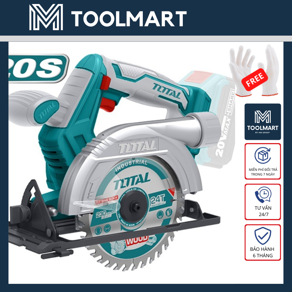 20v máy cưa đĩa dùng pin total 140-150mm - tsli1401 - hàng chính hãng