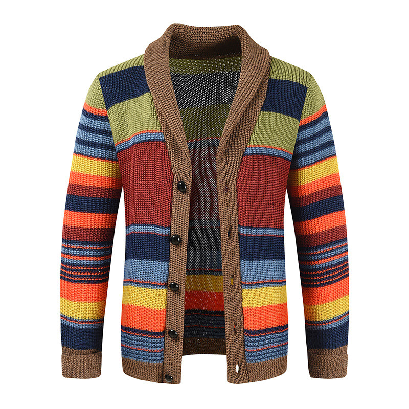 Người Đàn Ông Của Dệt Kim Cardigan Mới Áo Len Áo Khoác Mùa Thu Và Mùa Đông Ve Áo Phép Màu Dệt Kim Áo Len