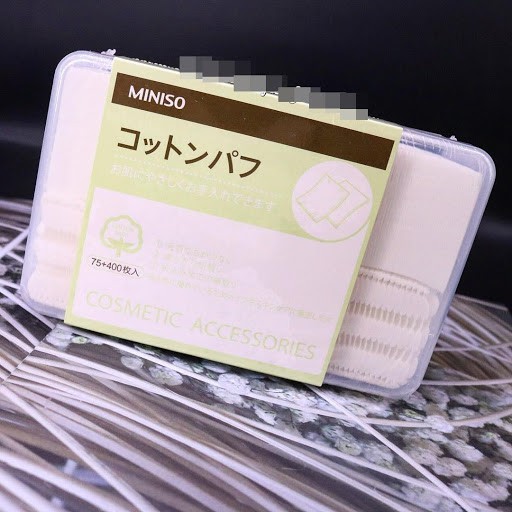 Bông tẩy trang miniso 475 miếng