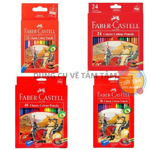 Chì màu khô Faber Hộp giấy -Dụng cụ vẽ Tâm Tâm