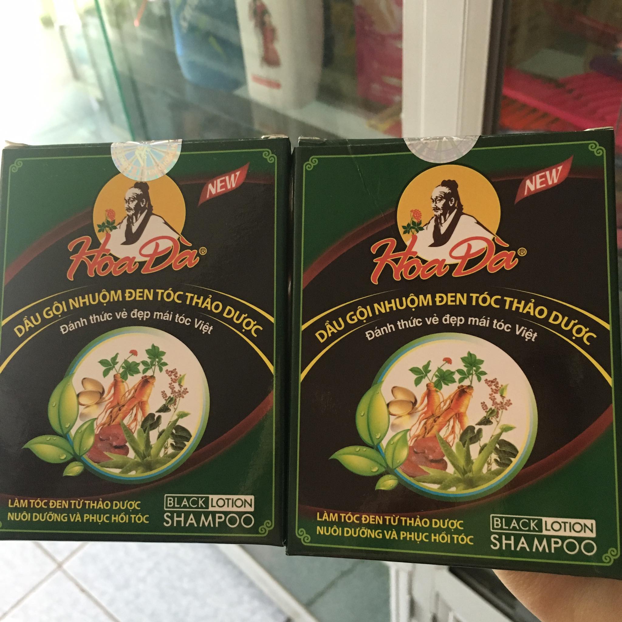 Dầu gội đen tóc hoa đà hộp 3 gói