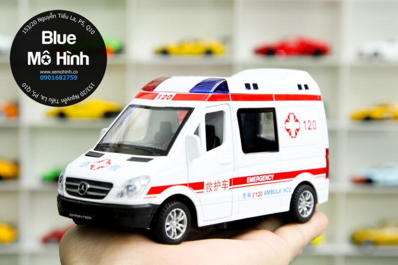 Blue mô hình | Mô hình xe cứu thương xe cấp cứu Ambulance 1:32
