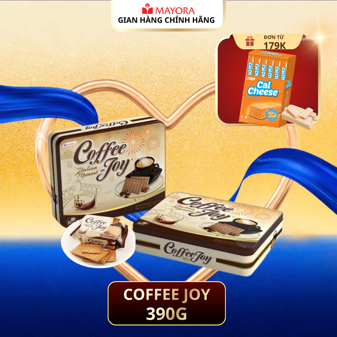 BÁNH COFFEE JOY HỘP THIẾC 390G