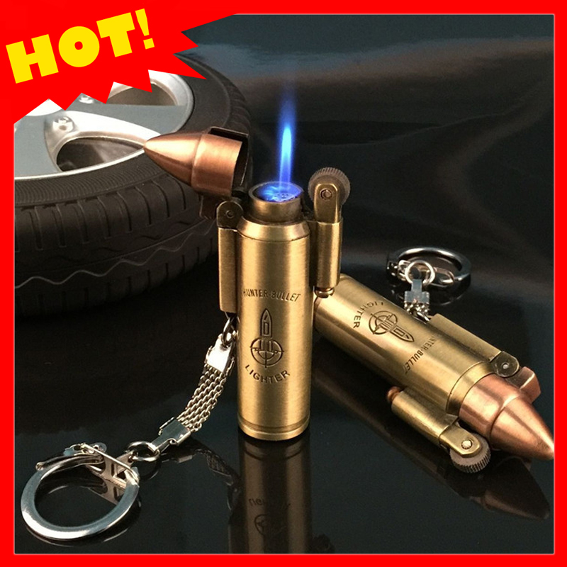 Móc treo chìa khóa kiêm hộp quẹt bật lửa gas khò 1 tia hunbett- 905 hình viên đan độc lạ