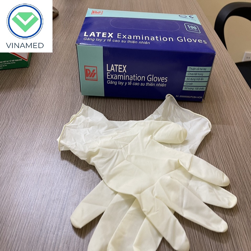 Găng tay y tế Latex có bột giá tốt 2021