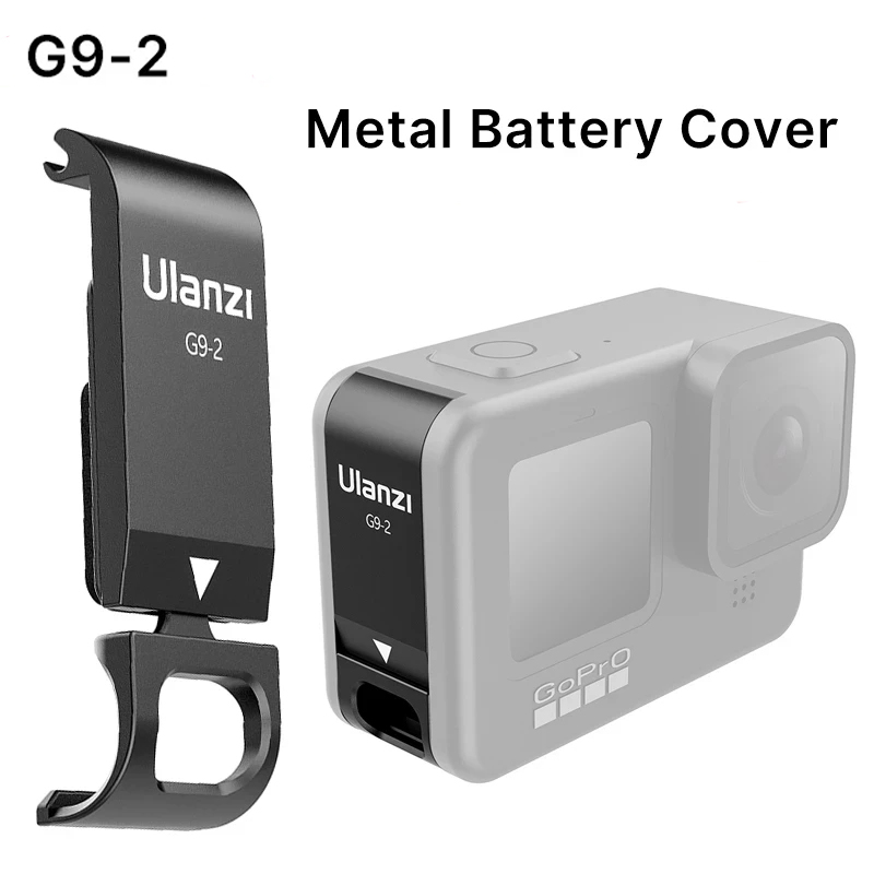 Dành cho G9-2 nước nắp đậy pin kim loại cho GoPro Type-C cổng sạc nắp đậy pin có thể tháo rời cho phụ kiện GoPro 11 10 9