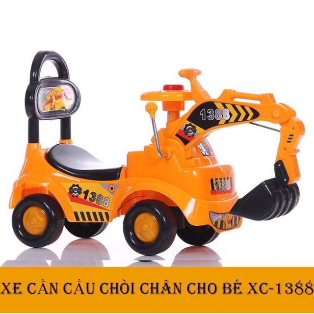 Xe cần cẩu máy múc chòi chân cho bé xc1388 cao cấp