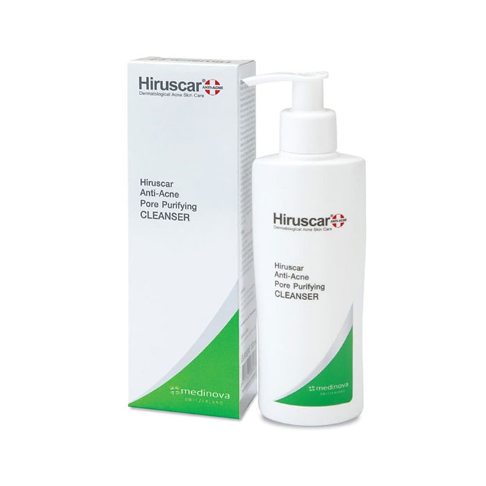 Sữa rửa mặt Hiruscar anti-acne cleanser ngăn ngừa mụn chai 100ml date