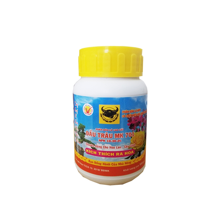 Phân bón lá Đầu Trâu 701 kích ra hoa cho hoa lan hoa cảnh 100g