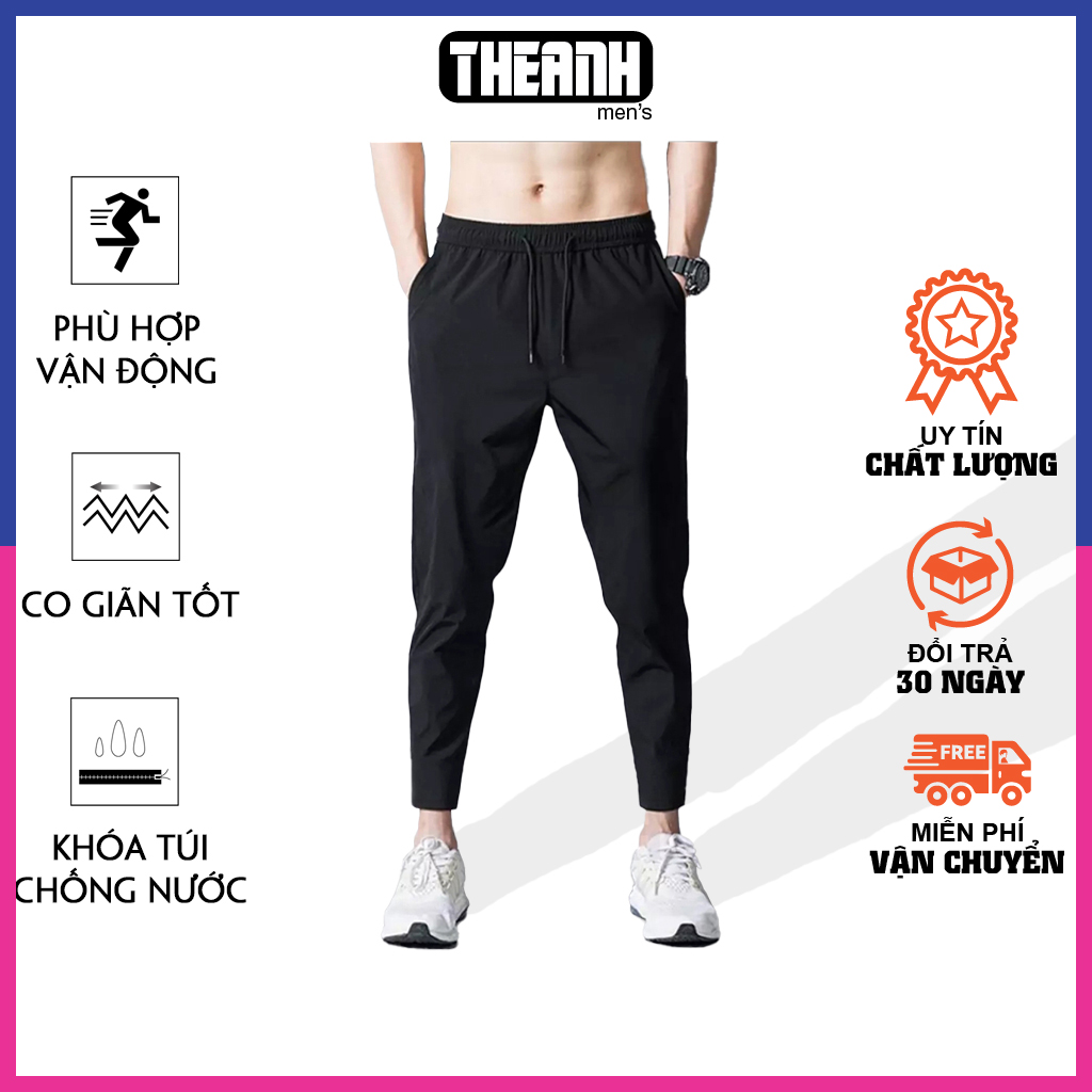 Quần Jogger nam thu đông chất liệu Umi Nỉ, khóa chống nước, ống bo và ống suông - chuẩn form - mặc đẹp Thế Anh Store