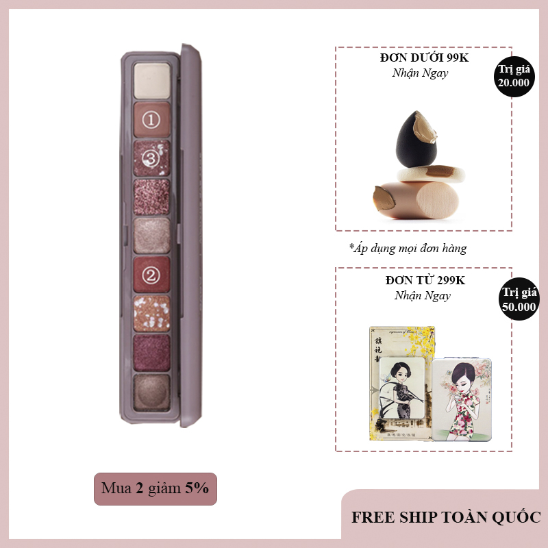 Bảng phấn mắt SOFT EYE SHADOW 9 màu FREESHIP TOÀN QUỐC siêu hot ,nhỏ gọn,xinh xắn (KHUYẾN MÃI 3 NGÀY)
