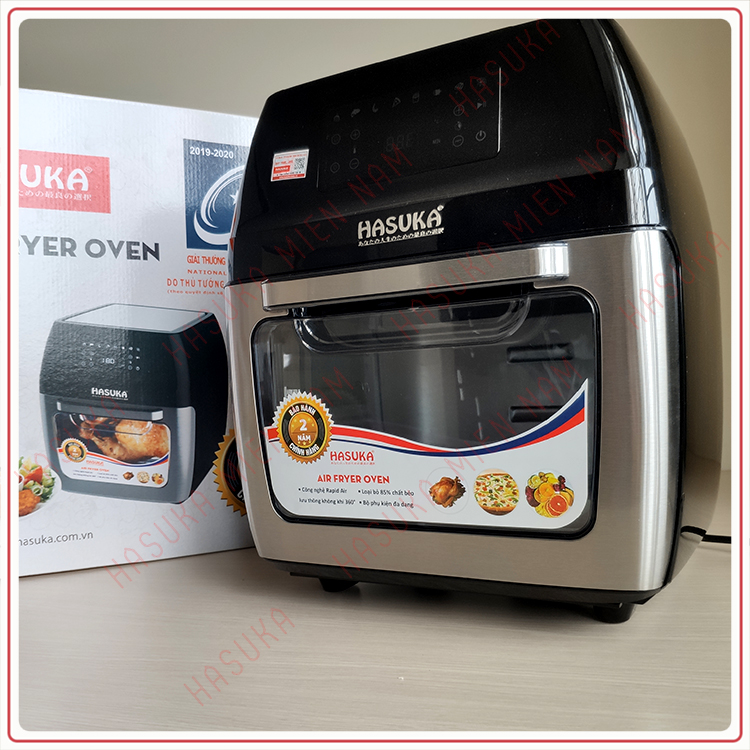 Nồi chiên không dầu hasuka hsk 359 dạng lò 12 lit phụ kiện đa dạng chế biến nhiều món, sản phẩm thương hiệu quốc gia bảo hành 2 năm