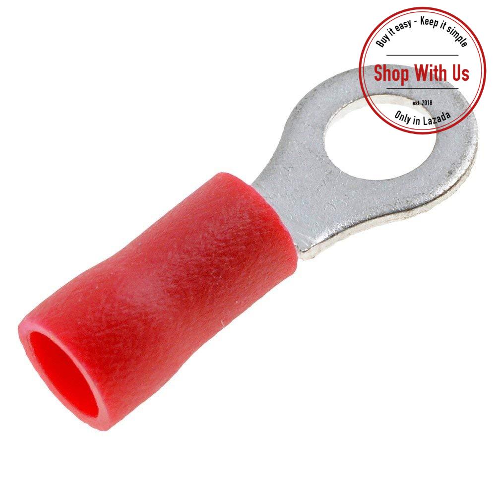 Đầu Cosse tròn 2.5 (100 cái/gói/màu)  - Đầu Cốt Tròn cho Dây 2.5 lỗ bắt vít 5mm