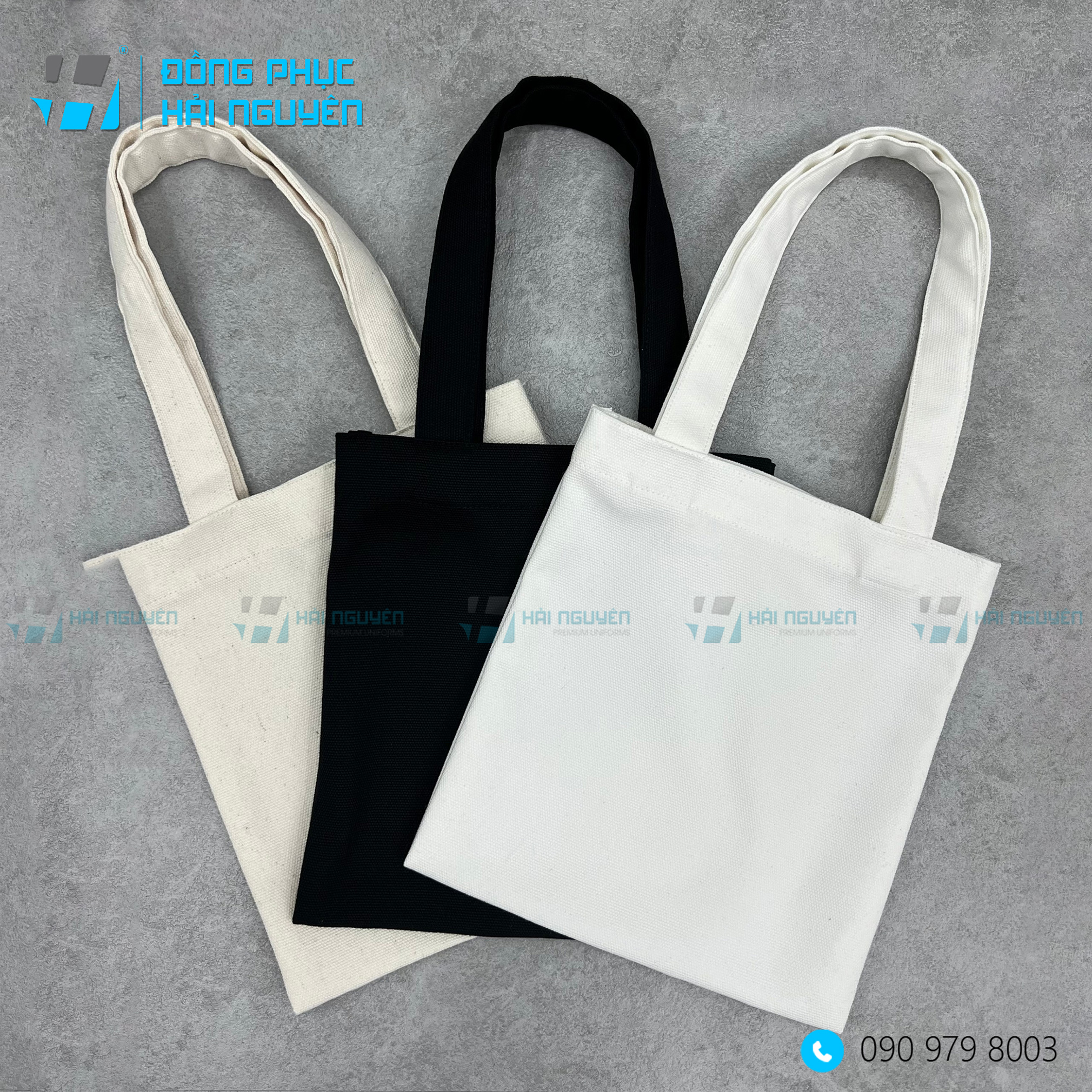 Túi vải bố, Túi vải Canvas trơn đủ màu không đáy - không khóa kéo