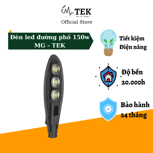 Đèn led đường phố 150w MGTEK hình chiếc lá, đèn cao áp 150w chiếu sáng ngoài trời chính hãng bảo hành 2 năm