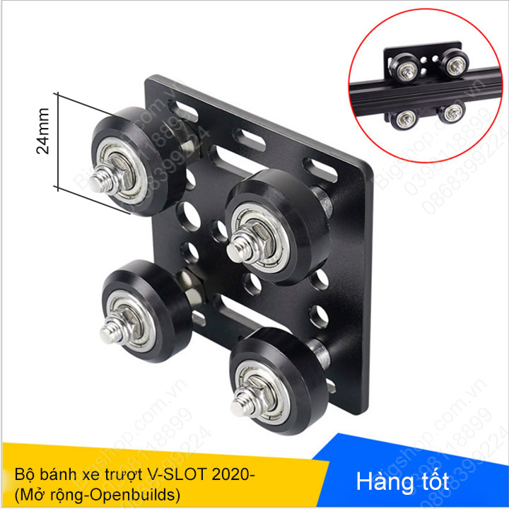 Bộ kit bánh xe trượt V-slot cho thanh nhôm định hình dễ dàng mở rộng openbuild