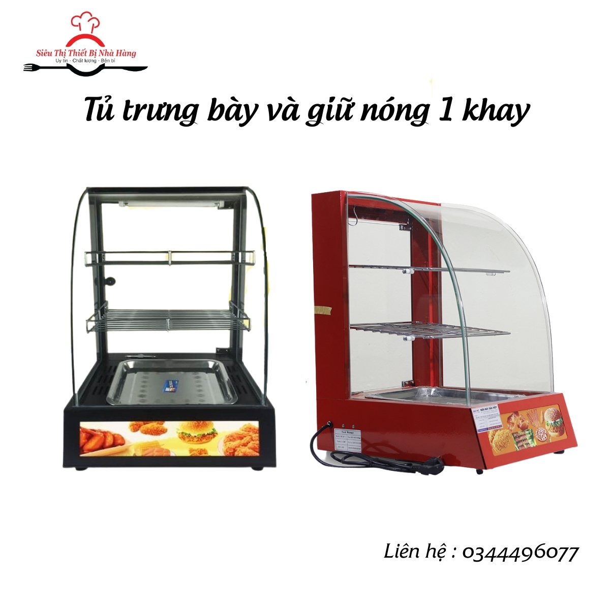 Tủ giữ nóng gà rán KFC loại 2 tầng 1 khay