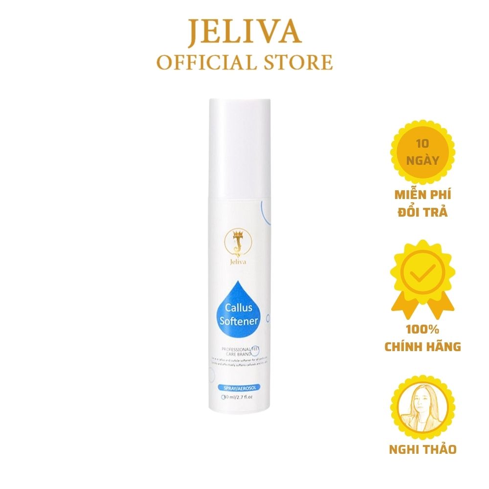 Chai xịt mềm da chà gót Jeliva